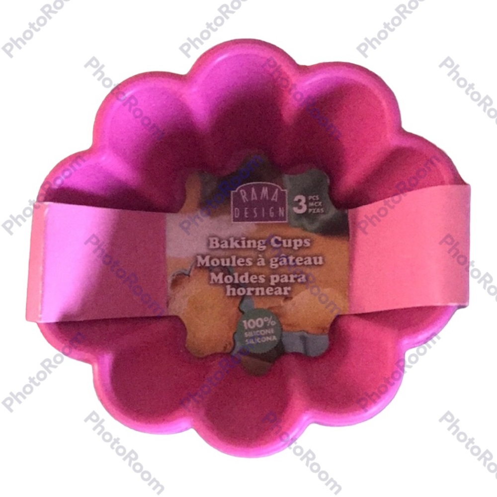 NWT | Set of 3 | Tiny Silicone Baking Cups | Pink